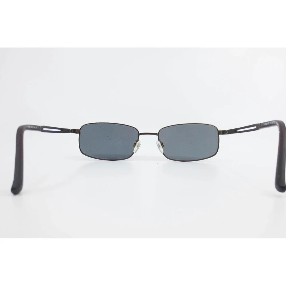 Turboflex TF368 Brown Metal Rectangular Sunglasses 54-18-140 Mens Womens